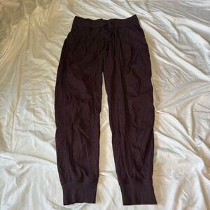 lululemon dance studio burgundy jogger pants 6